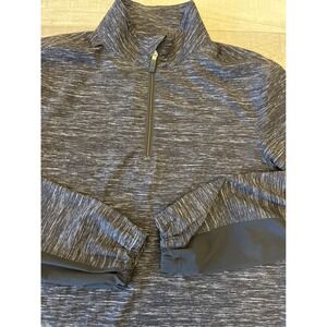 Lululemon Heather Black 1/4 zip Pullover Windbreaker Golf Running Stretch Size S